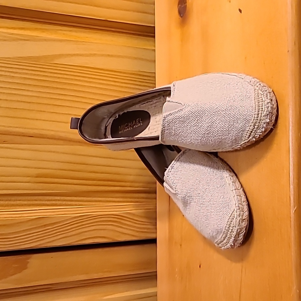 Michael Kors Canvas and Jute Espadrilles,  Size 8.5
